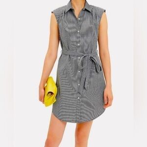EUC Frame Gingham Print Summer Shirt Dress Button Front XS
